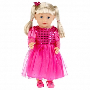 Кукла озвученная Милана 45 см пьет, ходит на горшок, ноги сгибаются, 100 фраз, с аксессуарами (Карапуз, S921A-PR-RU-20 (18))